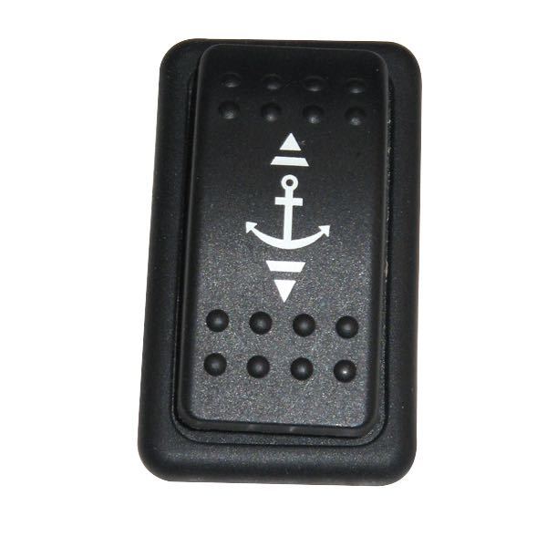 Lofrans vippekontakt rocker switch til ankerspil i sort farve.