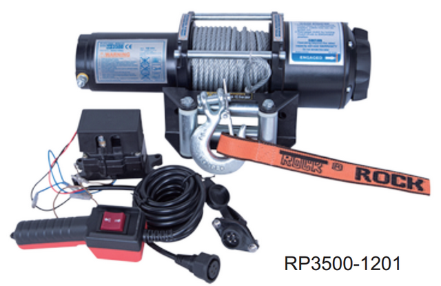 Rock, elektryczna wciągarka do przyczepy RP3500 12 Vdc 1589 kg
