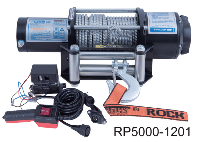 Rock, elektryczna wciągarka do przyczepy RP5000 12 Vdc 3,8HK 2268 kg