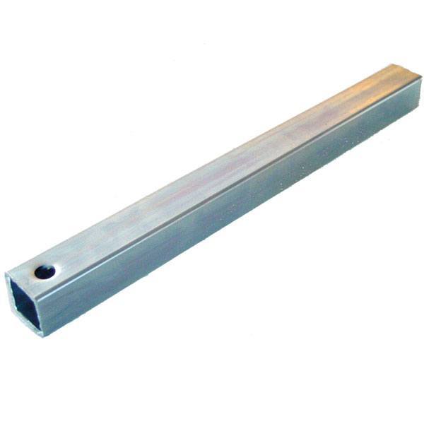 SeaTec rør 40x40mm til side ruller set fra siden, klar til montering.