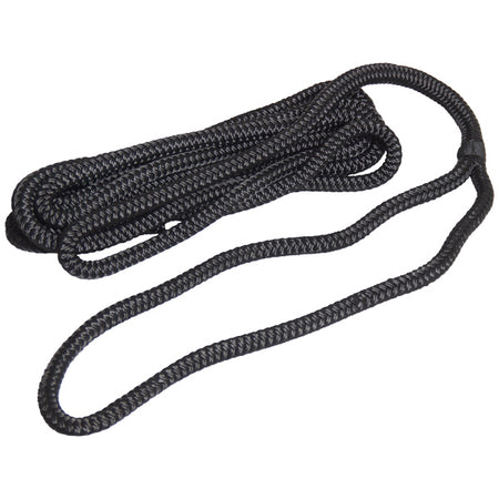 Robline fortøjningstov i sort, flettet design, 14mm x 10m længde