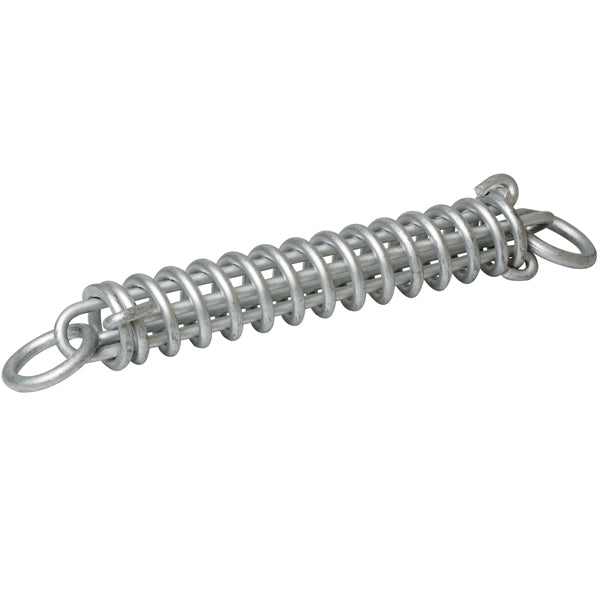 Fortøjningsfjeder fra 1852, galvaniseret og 20 cm lang, vist fra siden.
