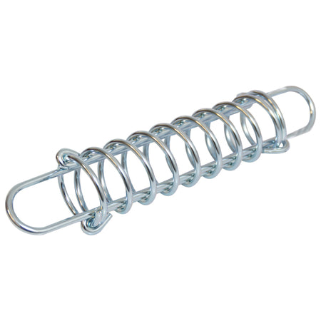 Fortøjningsfjeder fra SeaTec i galvaniseret stål, set fra siden.