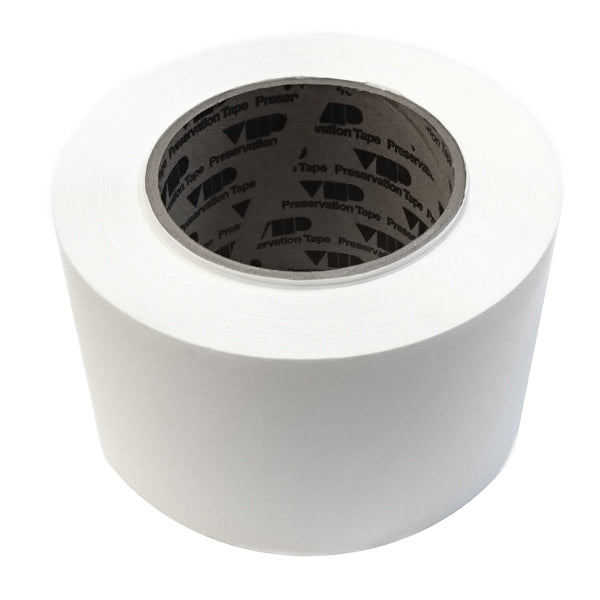SeaTec tape i hvid, 5cm bred, rullet op på en klar baggrund