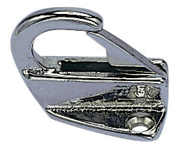 Forkromet messing fenderkrog fra Roca, vist i tæt perspektiv.
