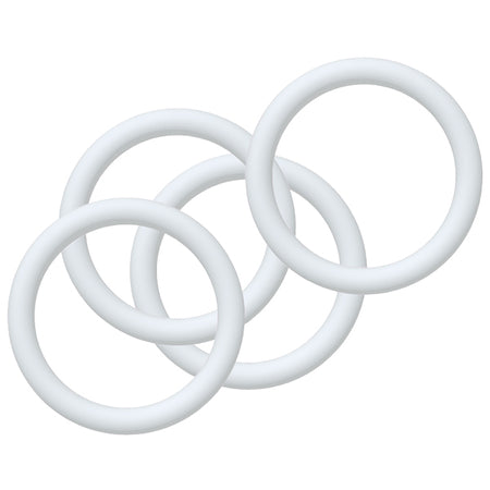Unimer gummiring til kaleche, hvide, Ø47mm, i 4-pak