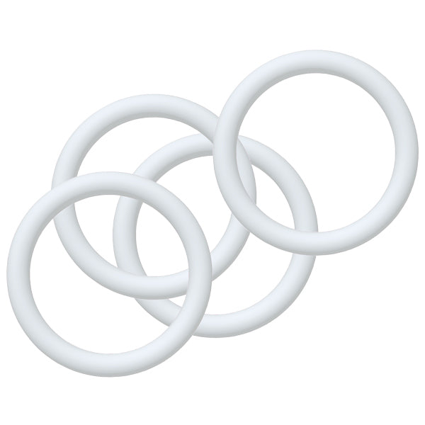 Unimer gummiring til kaleche, hvide, Ø47mm, i 4-pak