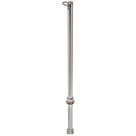 SeaTec vandski trækstang Ø40x2mm, 120 cm, set fra siden med detaljer