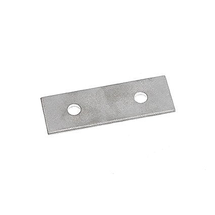 Roca underplade til pullert i aluminium, 30x90 mm, vist fra siden.