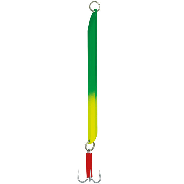 Kinetic Depth Diver 200g i grøn/gul farve, set fra siden.