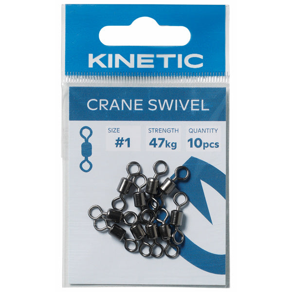Kinetic, Crane svirvel str #8 i pakke med 10 stk. til fiskeri.