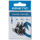 Kinetic Crane svirvel str #1 pakket i 10 stykker, klar til brug