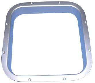 Gebo inderramme monteret i skylight luge, set fra siden.