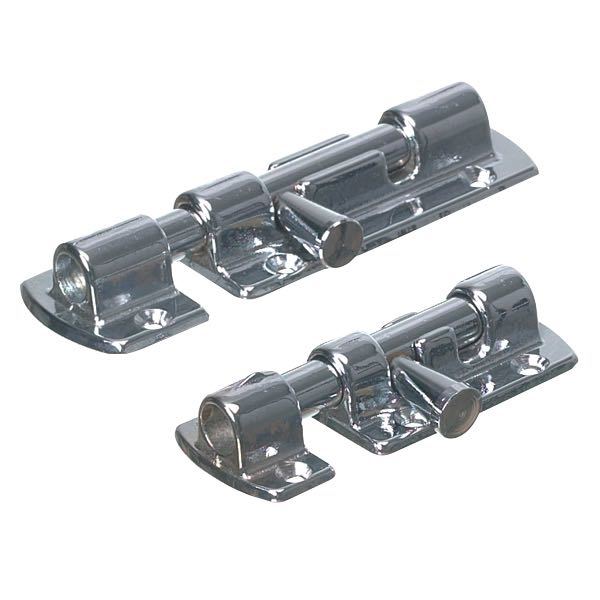 Forkromet messing skudrigel fra Foresti set forfra, 59x27 mm