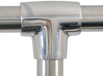 SeaTec T-stykke Ø22mm i 90 graders vinkel, lavet af stål.