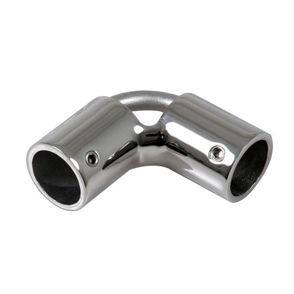 SeaTec vinkelstykke Ø22mm 90° med øje, vist fra siden.