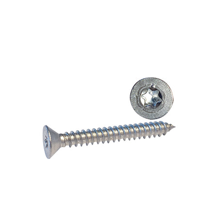 1852 skrue undersænket 5.5 x 50 A4 Torx set fra siden