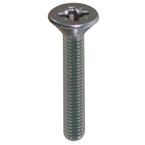 Marifix maskinskrue til båd, kærv 4 x 30 mm, set fra siden.