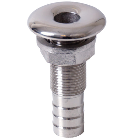 Gennemføring RF 3/4" slange 24mm AISI 316 i rustfrit stål, set fra siden.