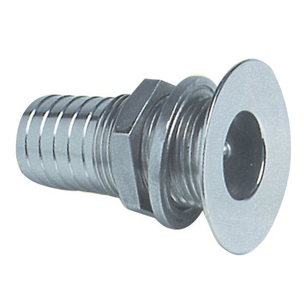 Gennemføring 1/2" RF fra 1852 i rustfrit stål, viste fra siden