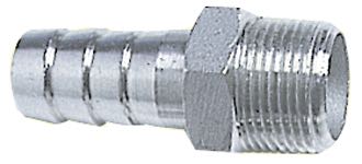 Slangestuds 3/8" x 12mm RF fra 1852 i rustfrit stål med glat overflade