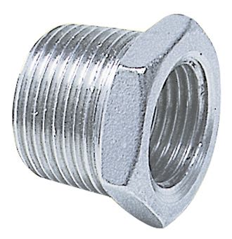 1852 nippelmuffe 1 1/4-1" RF set forfra med rustfri finish