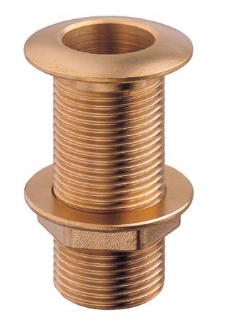 Gennemføring i bronze fra Guidi, set i front og klar til installation
