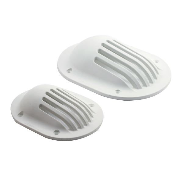 Trudesign Si til gennemføring oval 1 1/4" i plastik, set forfra.