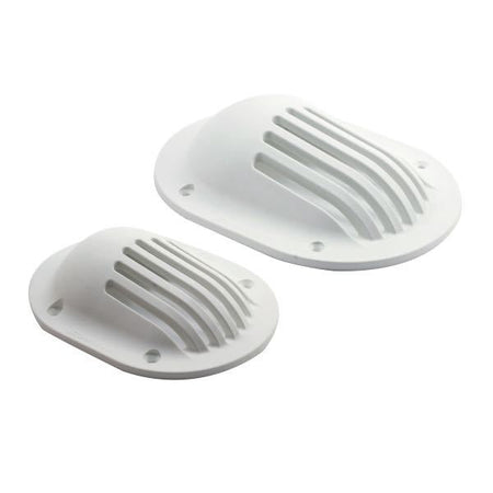 Trudesign Si til gennemføring oval 1 1/4" i plastik, set forfra.