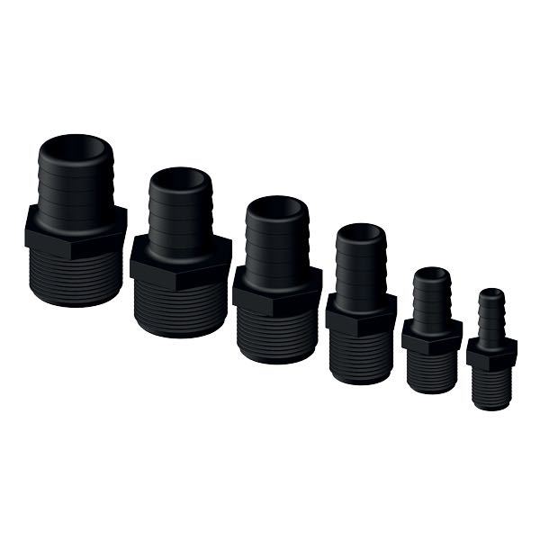 Trudesign slangestuds han i sort komposit, set fra siden.