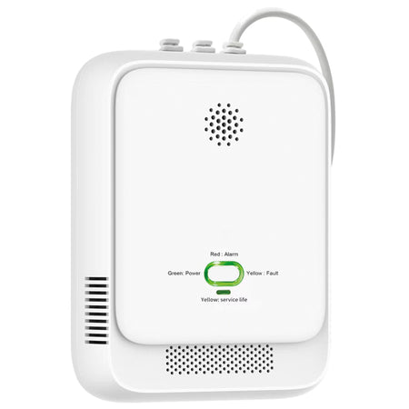 1852 gasalarm set forfra med kontrolpanel og indikatorlys