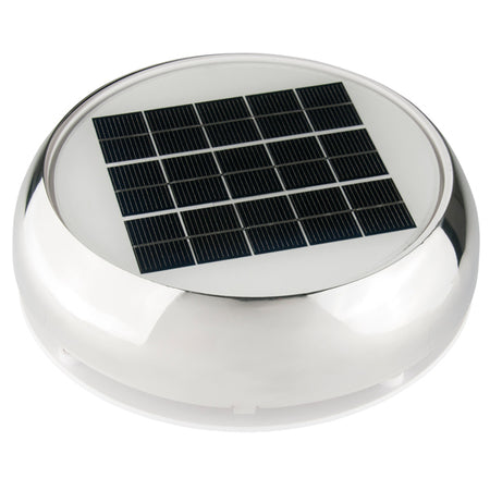 Marinco 3" solcelle ventilator set forfra, rustfri finish