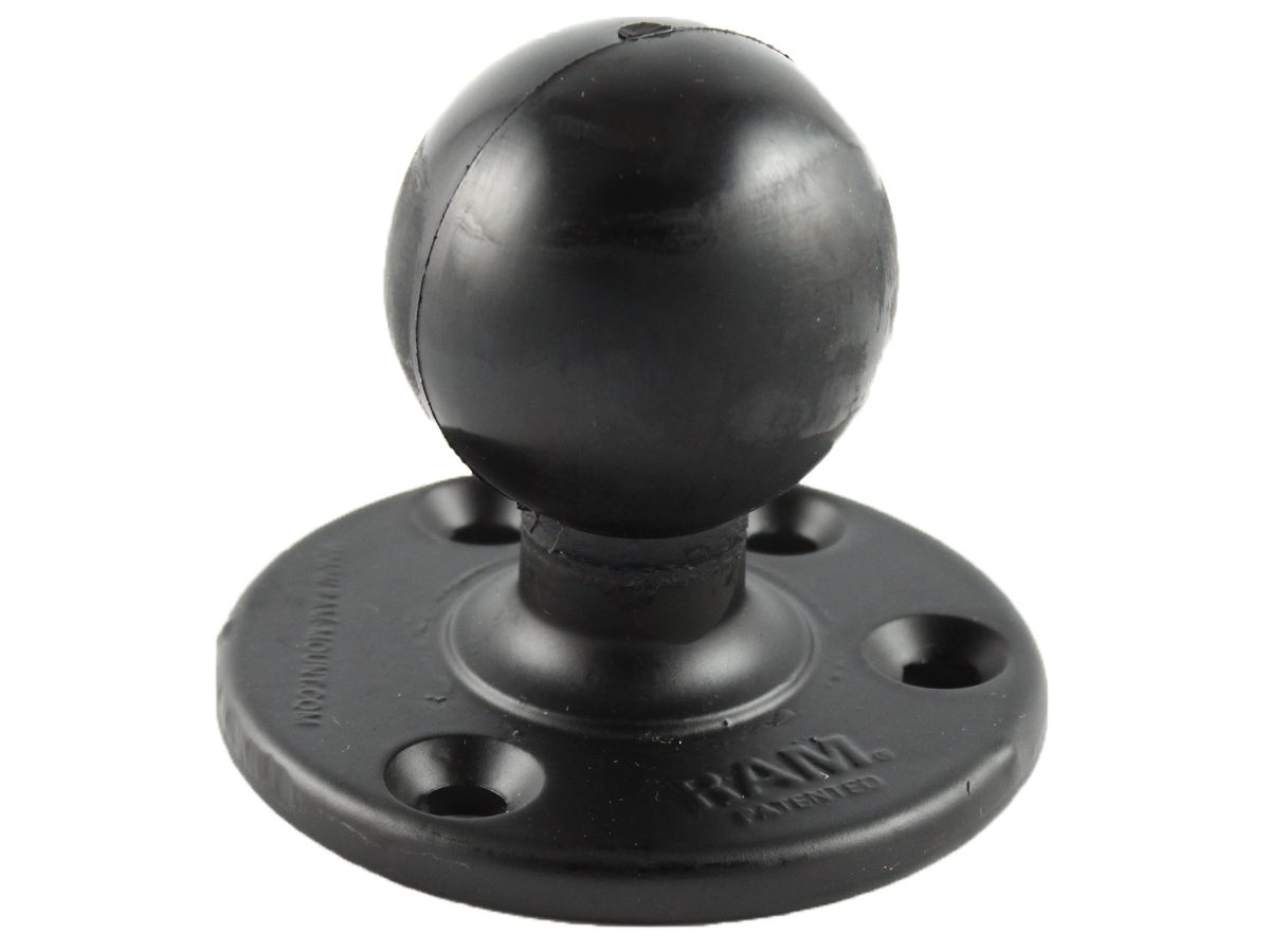 Ram Mounts Base rund str. D ram-d-202u 2,25", vist fra siden med monteringshul