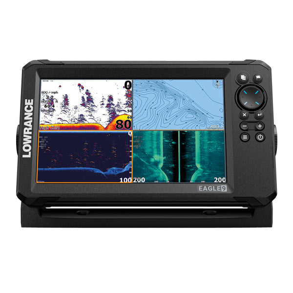Lowrance 9 Tripleshot i brug under navigering på vandet