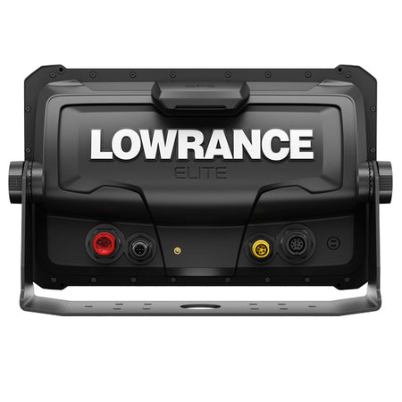 Lowrance Elite FS 10 vist fra siden med tilslutningsmuligheder.