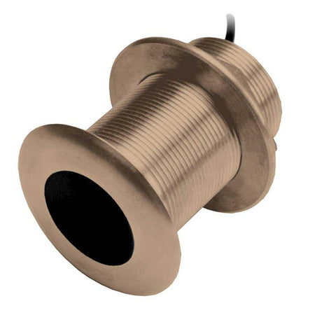 Navico gennemføringstransducer i bronze med 20° vinkel, set fra siden.