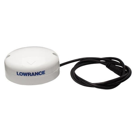 Lowrance Point-1 GPS antenne med kabel og t-stykke set forfra