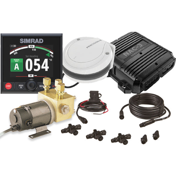 Simrad autopilot pakke AP44 monteret på en båd