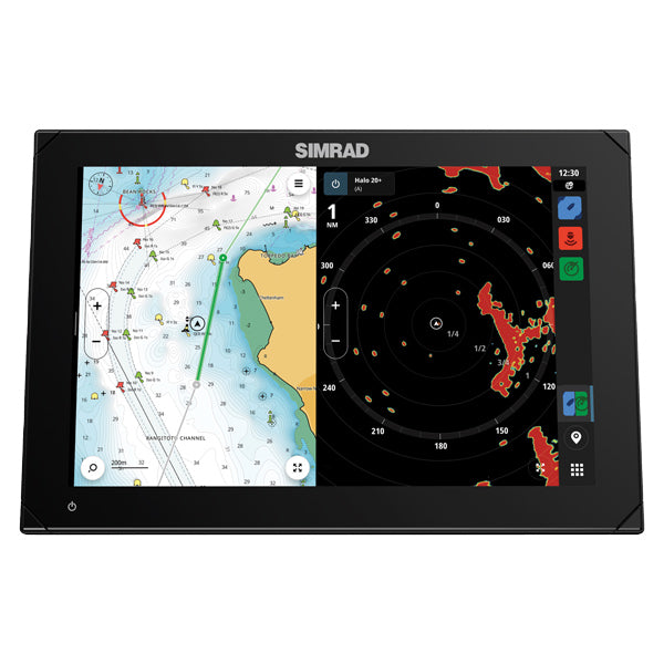 Simrad NSX 3012 kombiinstrument set forfra med klar skærm.