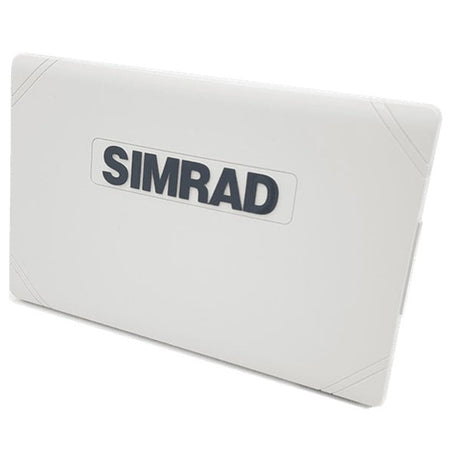 Simrad NSX 3007 suncover placeret på en skærm, der beskytter mod sollys.