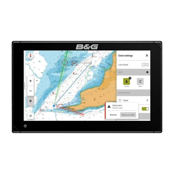 B&G Zeus S 12" navigation set forfra med skærm og knapper