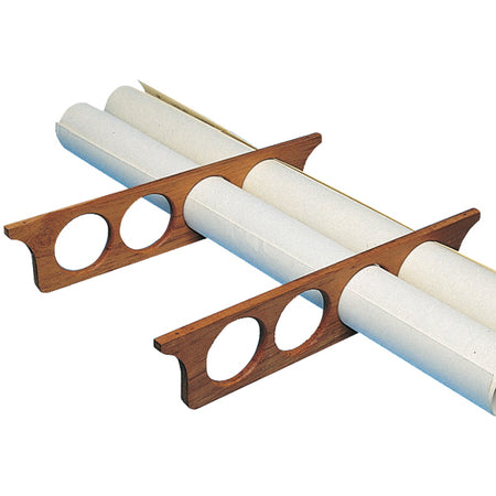 Roca søkortsholder i teak til 4 stk. monteret på båd