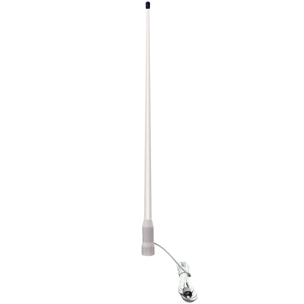 1852 VHF motorbådsantenne på 105 cm, med 7 m RG58 kabel, vist fra siden