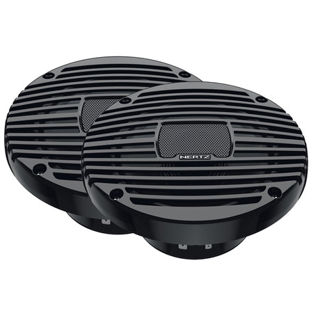 Hertz HEX 6.5 marine højttaler set forfra med charcoal finish