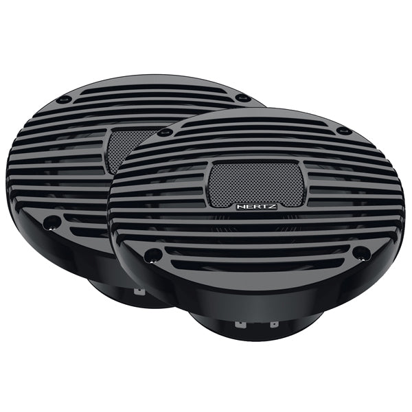 Hertz HEX 6.5 marine højttaler set forfra med charcoal finish