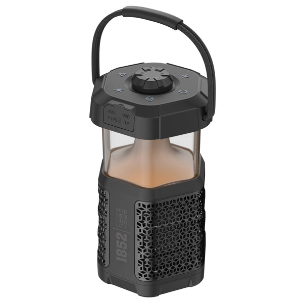 1852 bordlampe med Bluetooth højttaler set forfra
