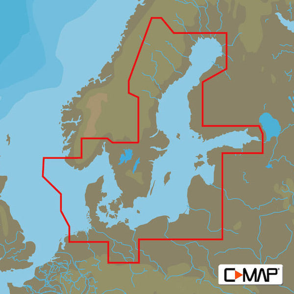 C-Map D299 Max 4-D kort til Raymarine med detaljeret kortlægning af Danmark