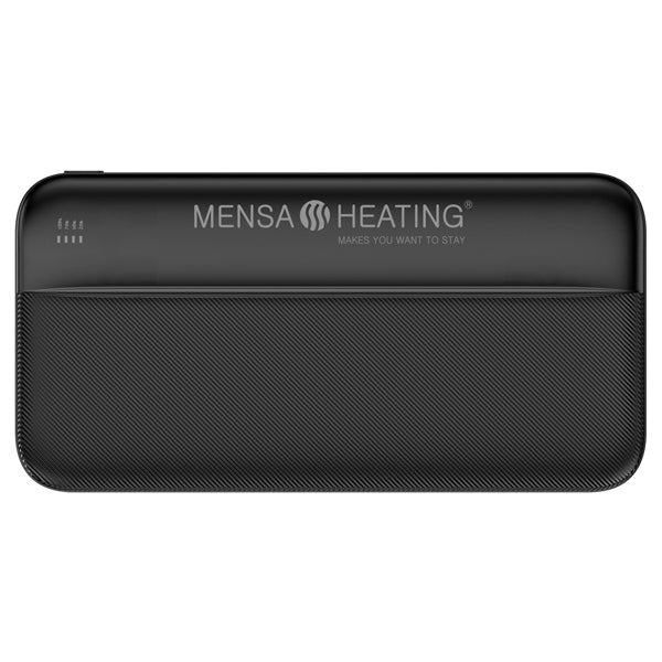 SeaTec powerbank 10.000mAh, vist fra siden med indgangsport.