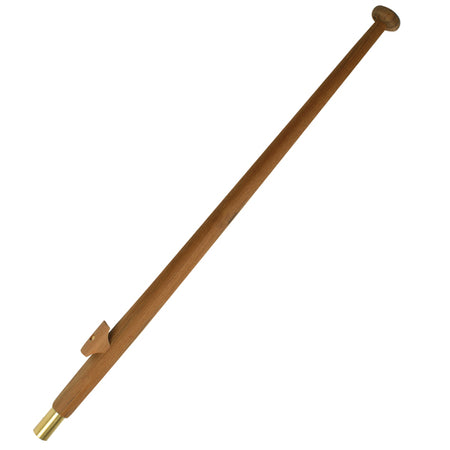 Roca flagspil i teakvisning, 121 cm, monteret på båd
