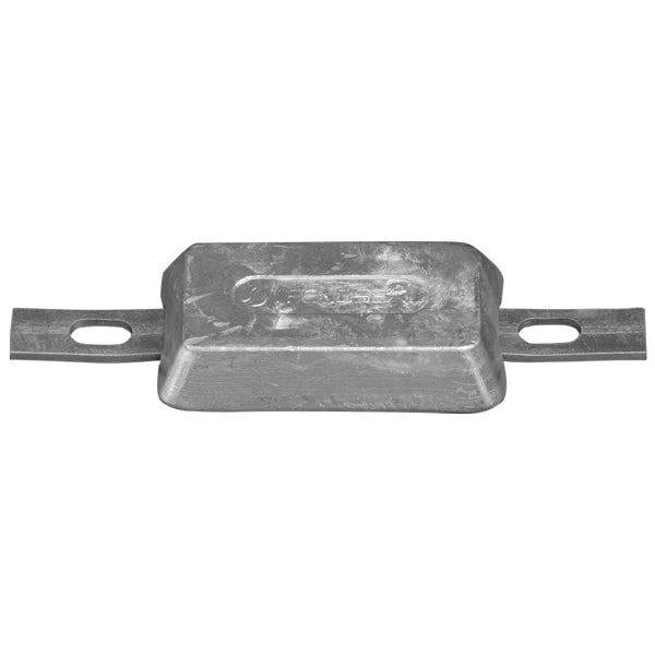 Tecnoseal zinkanode 2kg set fra siden med tydelig mærkning.